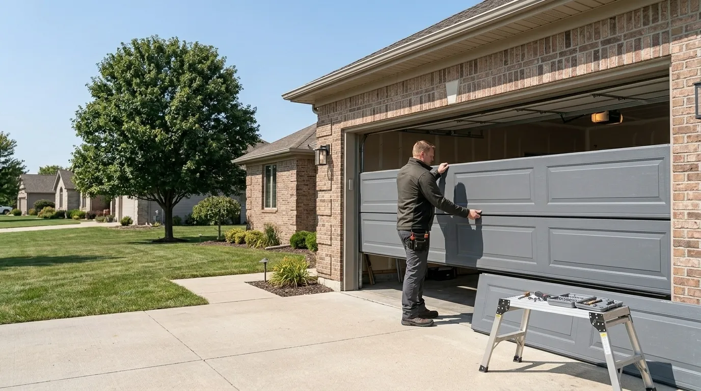 Raised panel garage door