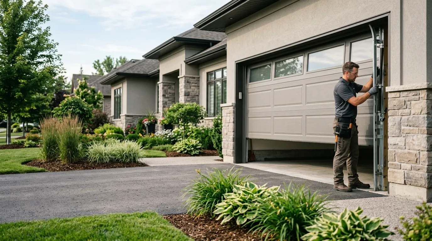 Sectional steel garage door