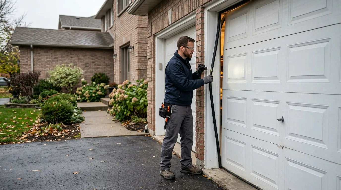 Modern flush garage door
