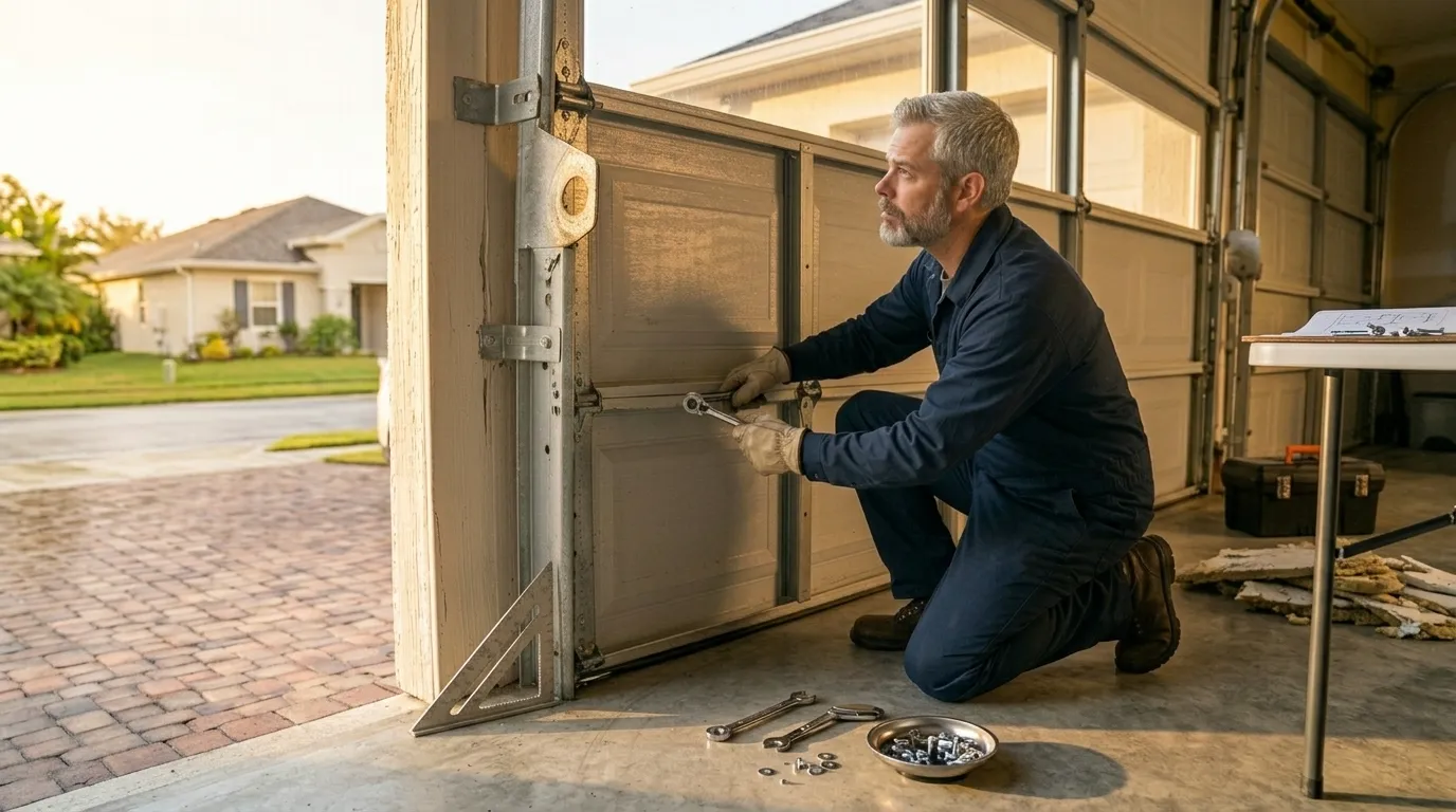 Repaired & tested - Manhattan Beach garage door service